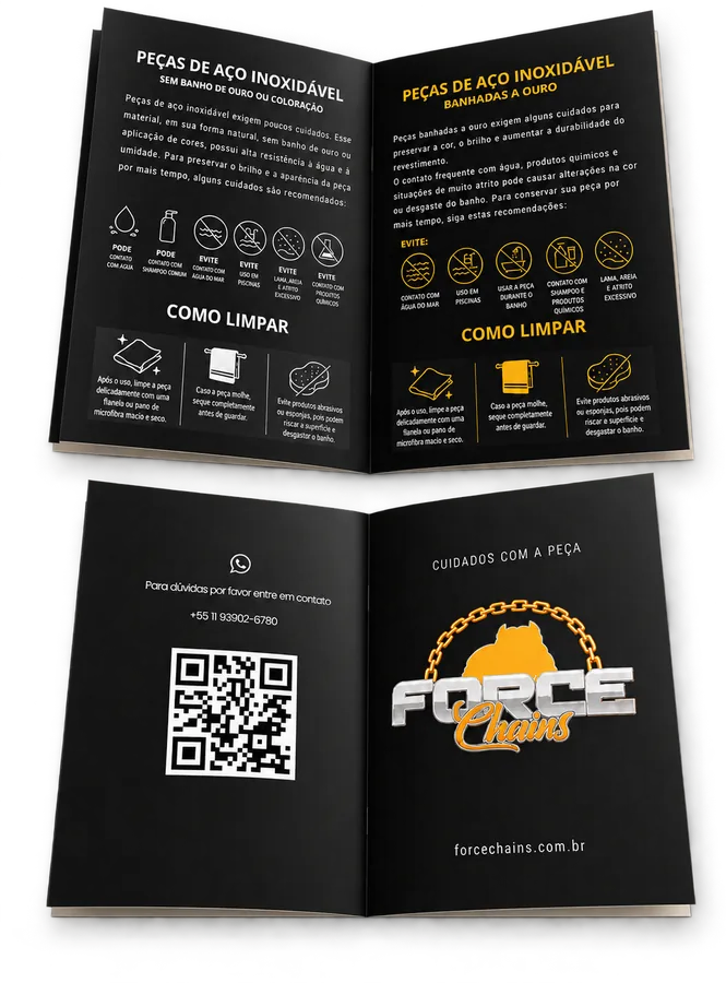 Cuidados com a peça Force Chains
